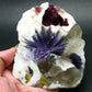 Stunning Tourmaline & Lepidolite in Quartz Slice From Russia - 4.6"
