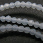 Lightweight Gem Sparkly Faceted Blue-Grey Angelite (anhydrite) Tiny 2mm Round Beads Necklace from Peru
