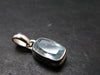 Stunning Genuine Faceted Aquamarine Gem Sterling Silver Pendant From Brazil - 0.7"
