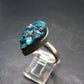 Emerald Green Dioptase Crystal Silver Ring from Congo - 5.9 Grams - Size 10