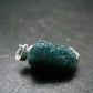 Unpolished Terminated Neon Blue Apatite Silver Pendant From Brazil - 0.9" - 2.47 Grams