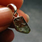 Moldavite Tektite Silver Pendant from Czech Republic - 0.9" - 1.19 Grams