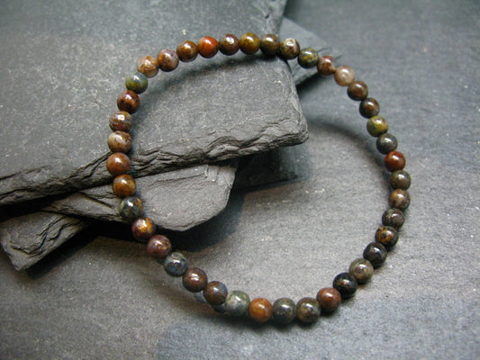 Pietersite Genuine Bracelet ~ 7 Inches ~ 4mm Round Beads