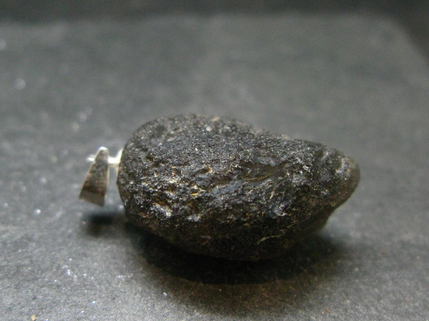 Rare Saffordite Cintamani Stone Pseudotektite Pendant from Arizona USA - 23.50 Carats - 1.2"