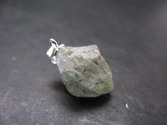 Natural Blue Celestite Celestine 925 Silver Pendant from Madagascar - 0.9" - 3.88 Grams