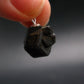 Sharp Black Melanite Andradite Garnet Silver Pendant From Mali - 0.7" - 3.92 Grams