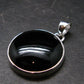 Black Onyx Silver Plated Pendant From Brazil - 6.88 Grams