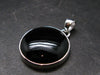 Black Onyx Silver Plated Pendant From Brazil - 6.88 Grams