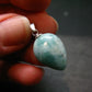 Rare Blue Larimar Pectolite Silver Pendant From Dominican Republic - 0.9"
