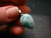 Rare Blue Larimar Pectolite Silver Pendant From Dominican Republic - 0.9"