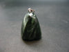 Seraphinite Clinochlore Silver Pendant From Russia - 1.2''