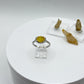 Sterling Silver Yellow Sapphire Ring | September Birthstone, Size 8