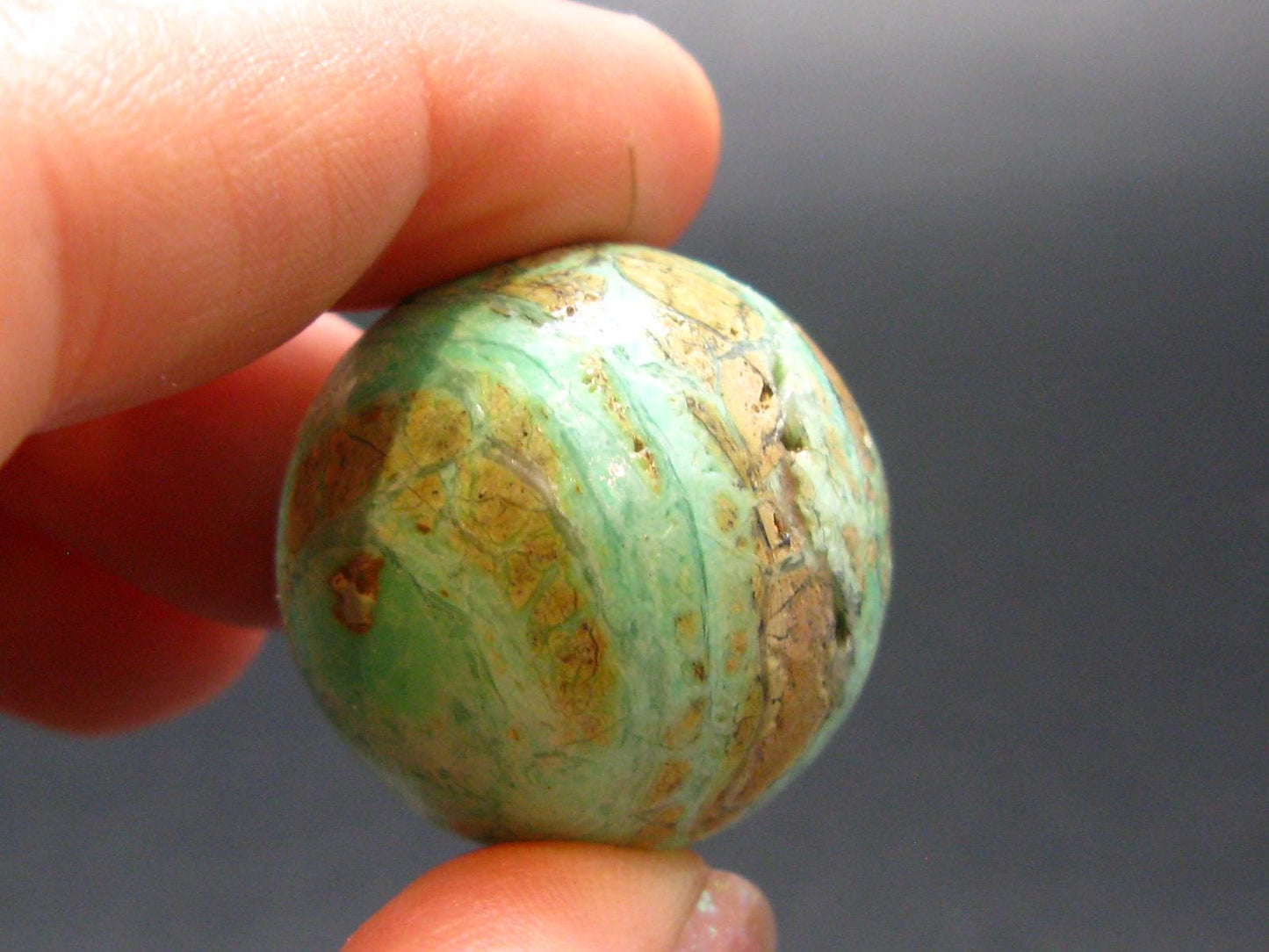 Rare Green Smithsonite Sphere Ball from Namibia - 1.0" - 18.07 Grams