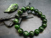Chrome Diopside Genuine Bracelet ~ 7.5 Inches ~ 13mm Round Beads