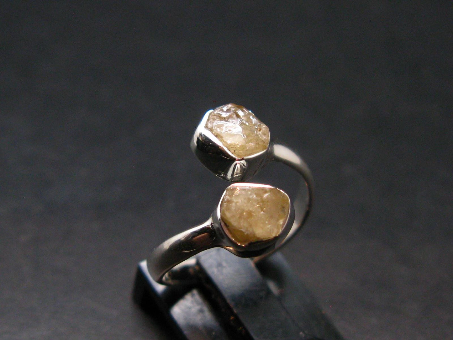 Rare Agni Gold Danburite Silver Ring From Tanzania - 1.86 Grams - size 5