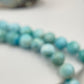Natural Larimar Necklace Blue Gemstone Beaded Jewelry Caribbean Stone Necklace Gift