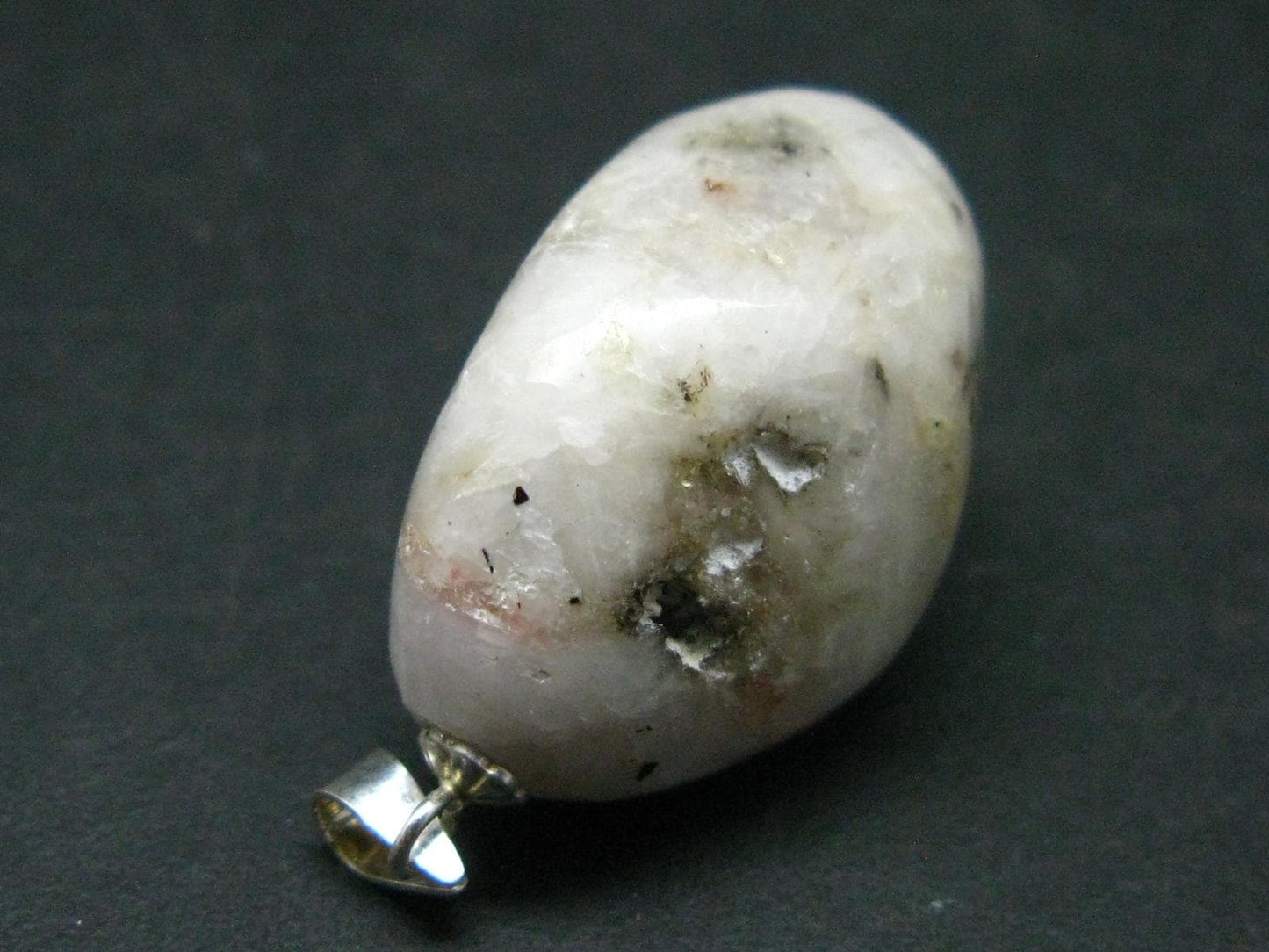 Tugtupite Sterling Silver Pendant From Greenland - 1.3" - 7.84 Grams