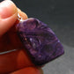 Rare High-Quality Charoite Pendant In SS From Russia - 1.4" - 8.46 Grams