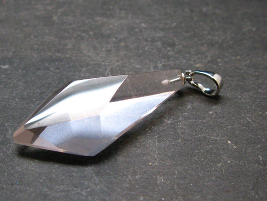 Symbol of Love and Beauty!! Natural Rose Quartz Pendant In 925 Silver From Brazil - 1.7" - 5.14 Grams