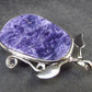 Rare High-Quality Charoite Pendant in SS From Russia - 1.7" - 12.9 Grams