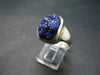 Deep Blue Evening Sky above Desert!! Saturated Royal Blue Rough Azurite Sterling Silver Ring - Size 8.5