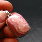 Rhodochrosite Silver Plated Pendant From Argentina - 1.5" - 9.33 Grams