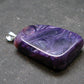 Rare High-Quality Charoite Pendant In SS From Russia - 1.4" - 8.46 Grams