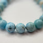 Natural Larimar Necklace Blue Gemstone Beaded Jewelry Caribbean Stone Necklace Gift