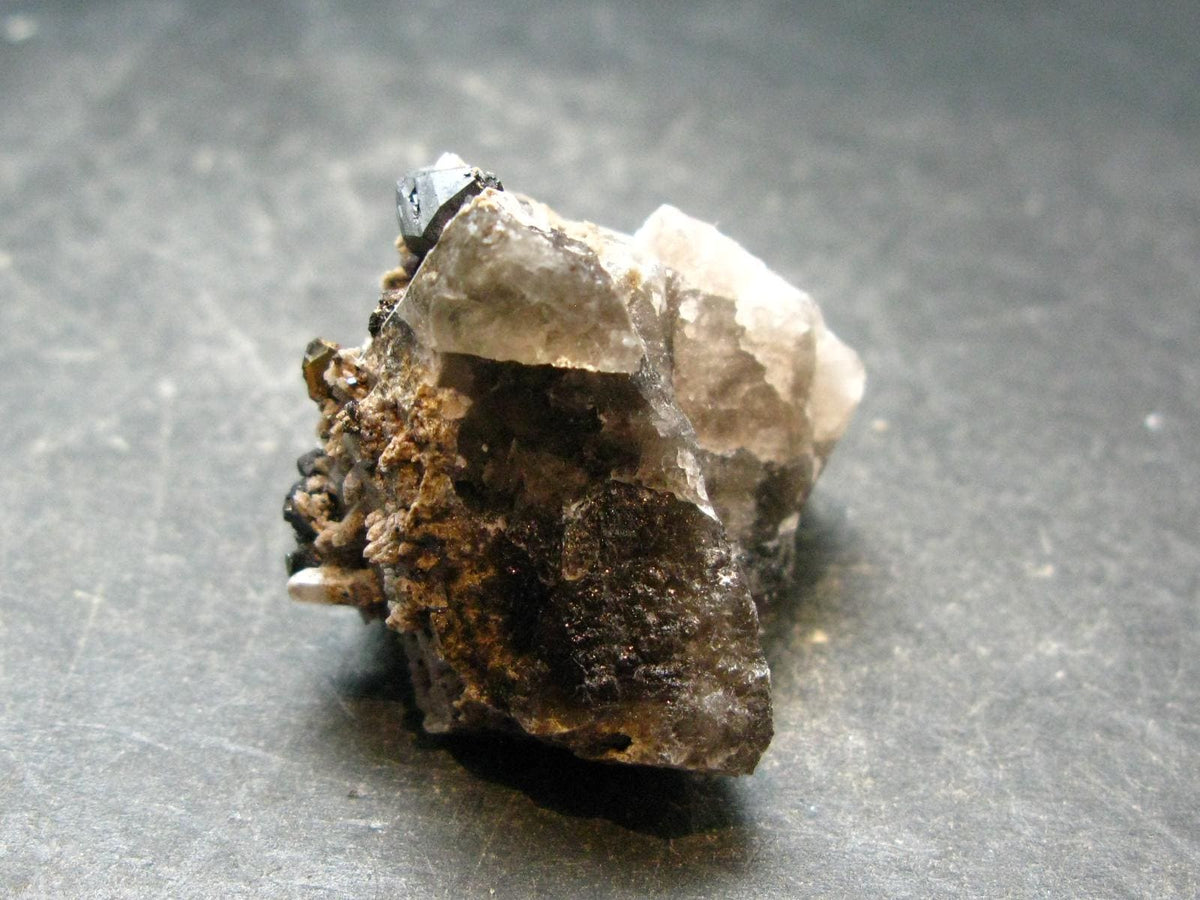 Brookite On Quartz Cluster From Arkansas - 27.74 Grams - 1.2"