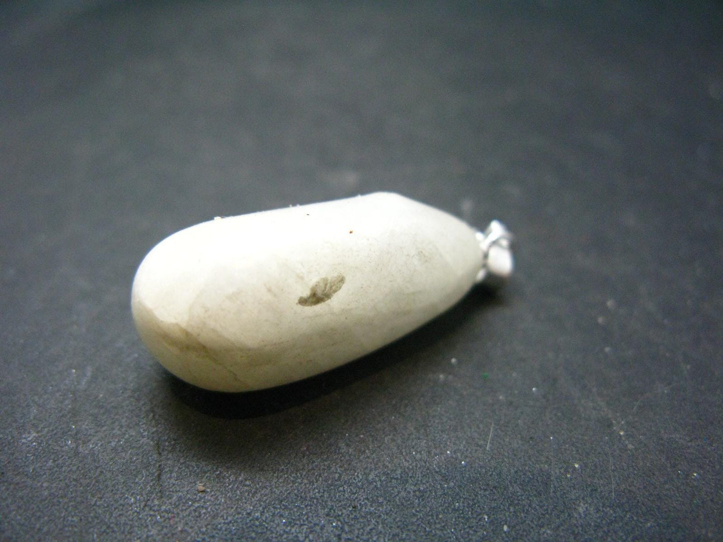 Very Rare White Cryolite 925 Silver Pendant from Greenland - 1.3" - 7.81 Grams