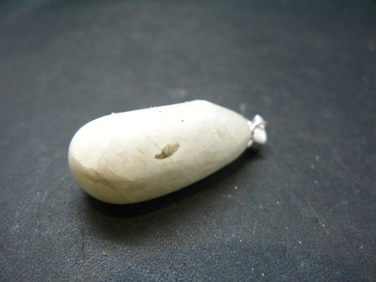 Very Rare White Cryolite 925 Silver Pendant from Greenland - 1.3" - 7.81 Grams