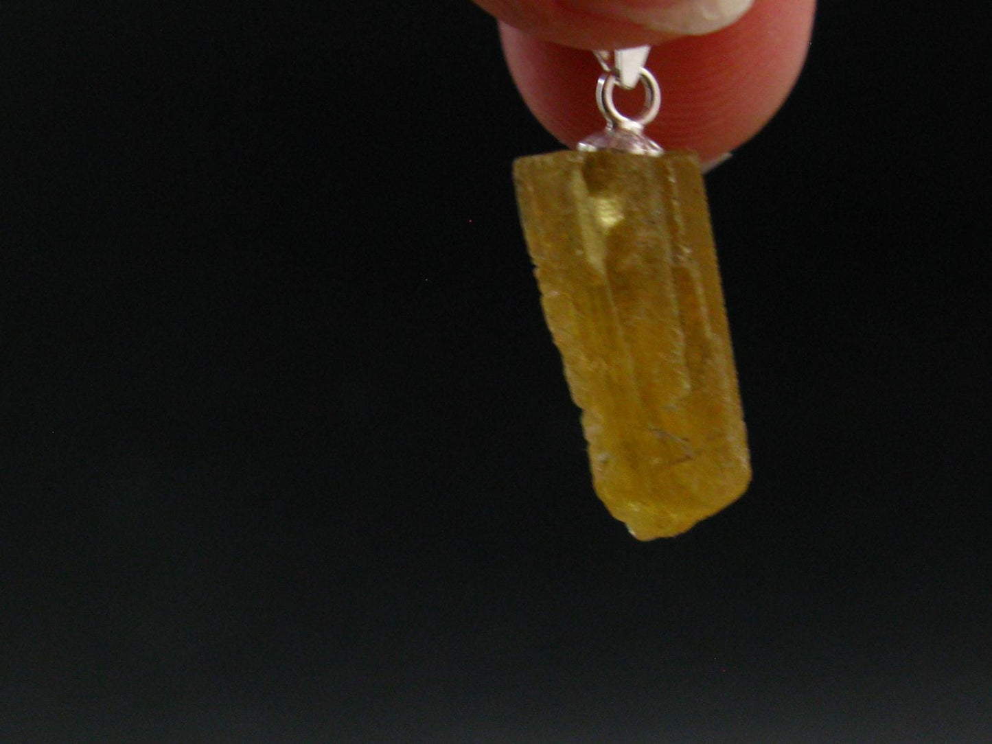 Gem Heliodor Golden Beryl Silver Pendant From Tajikistan - 10.0 Carats - 1.0"