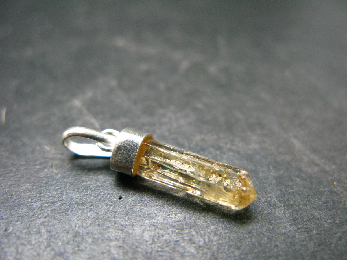Imperial Topaz Crystal Pendant From Brazil - 0.9" - 0.97 Grams