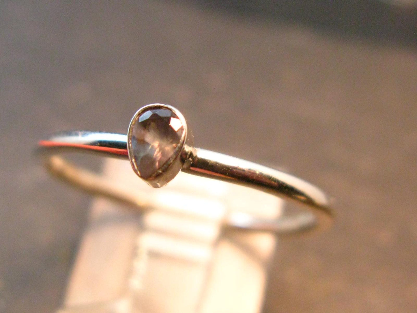 Genuine Alexandrite Gem Silver Ring From Russia - Size 10 - 1.62 Grams