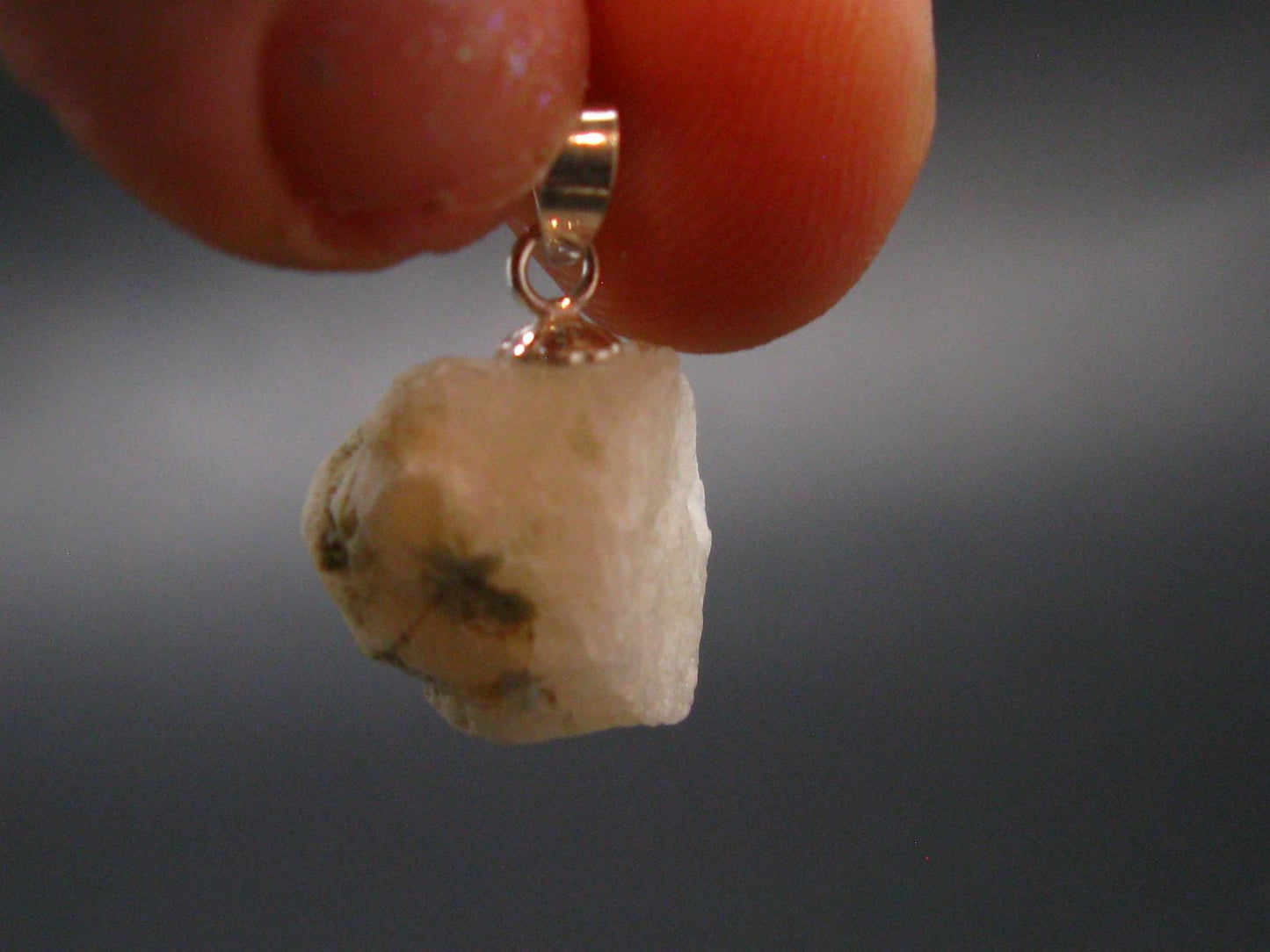 Phenakite Phenacite Crystal Silver Pendant From Nigeria - 0.7" - 2.13 Grams