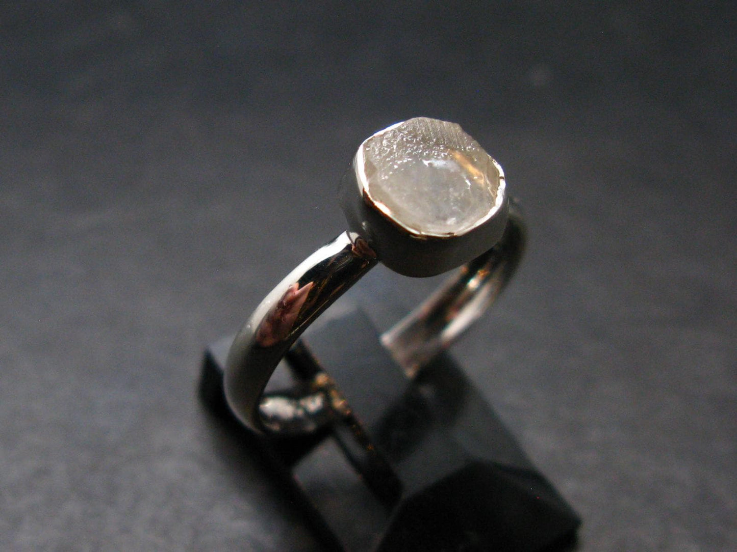 Phenakite Phenacite Crystal Silver Ring From Russia - Size 8 - 1.84 Grams