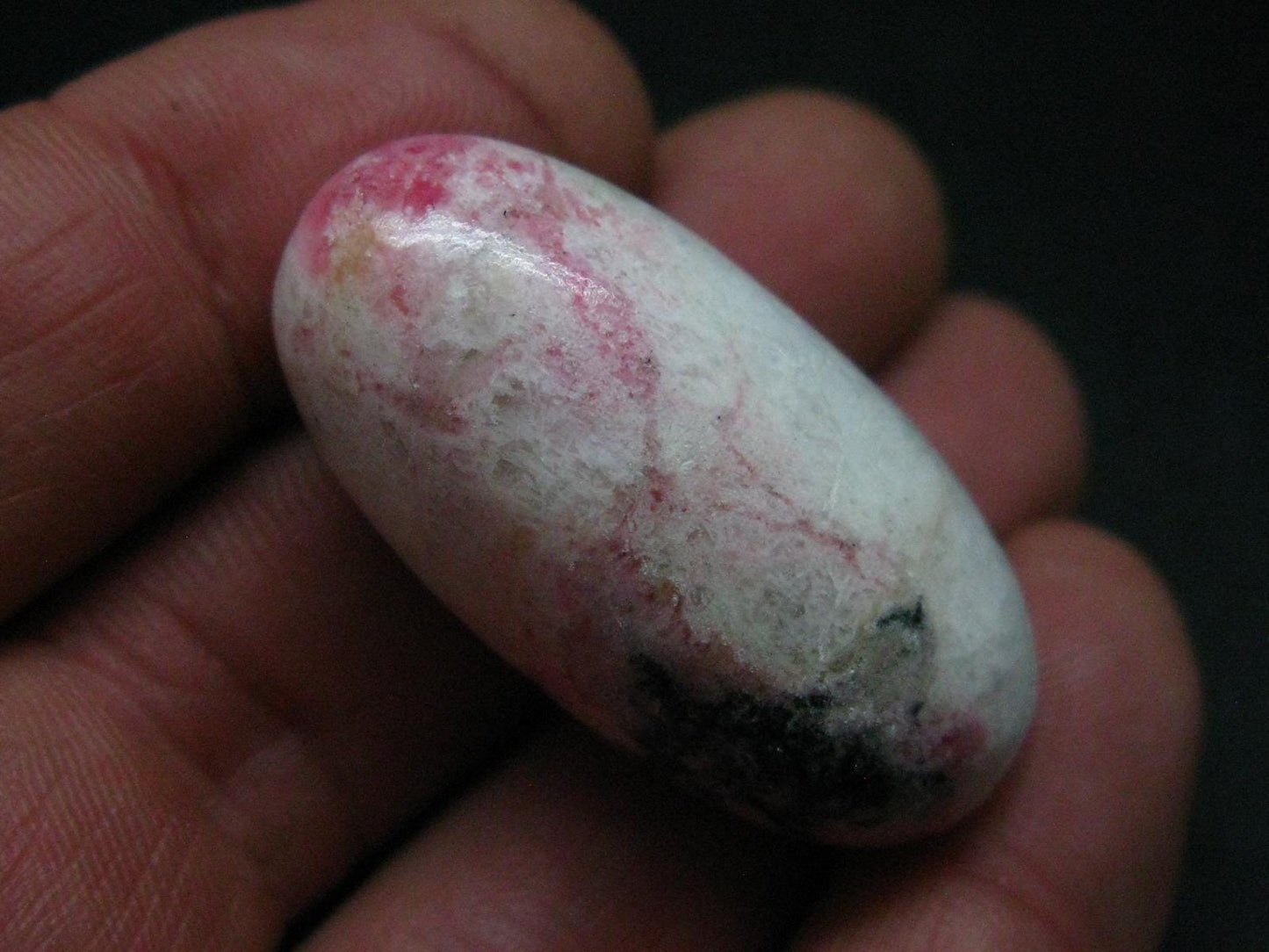 Rare Pink Tugtupite Tumbled Shiva From Greenland - 19.5 Grams - 1.5"