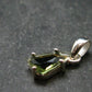 Moldavite Tektite Facetted Silver Pendant from Czech Republic - 0.7" - 1.0 Grams