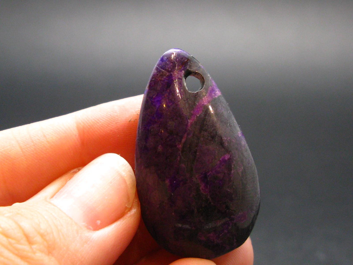 Sugilite Metal Free Pendant From South Africa - 1.4" - 11.48 Grams