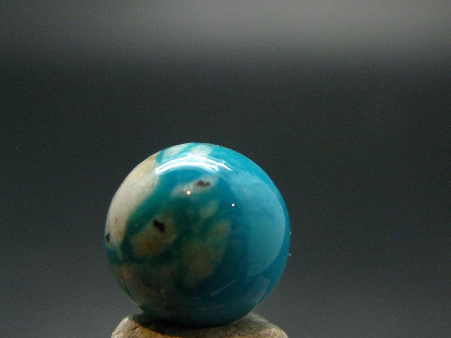 Genuine Turquoise Ball Sphere From USA - 0.4" - 1.96 Grams