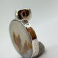 Elegant Dendritic Agate Oval Pendant – Natural Golden Scenic Stone Jewelry