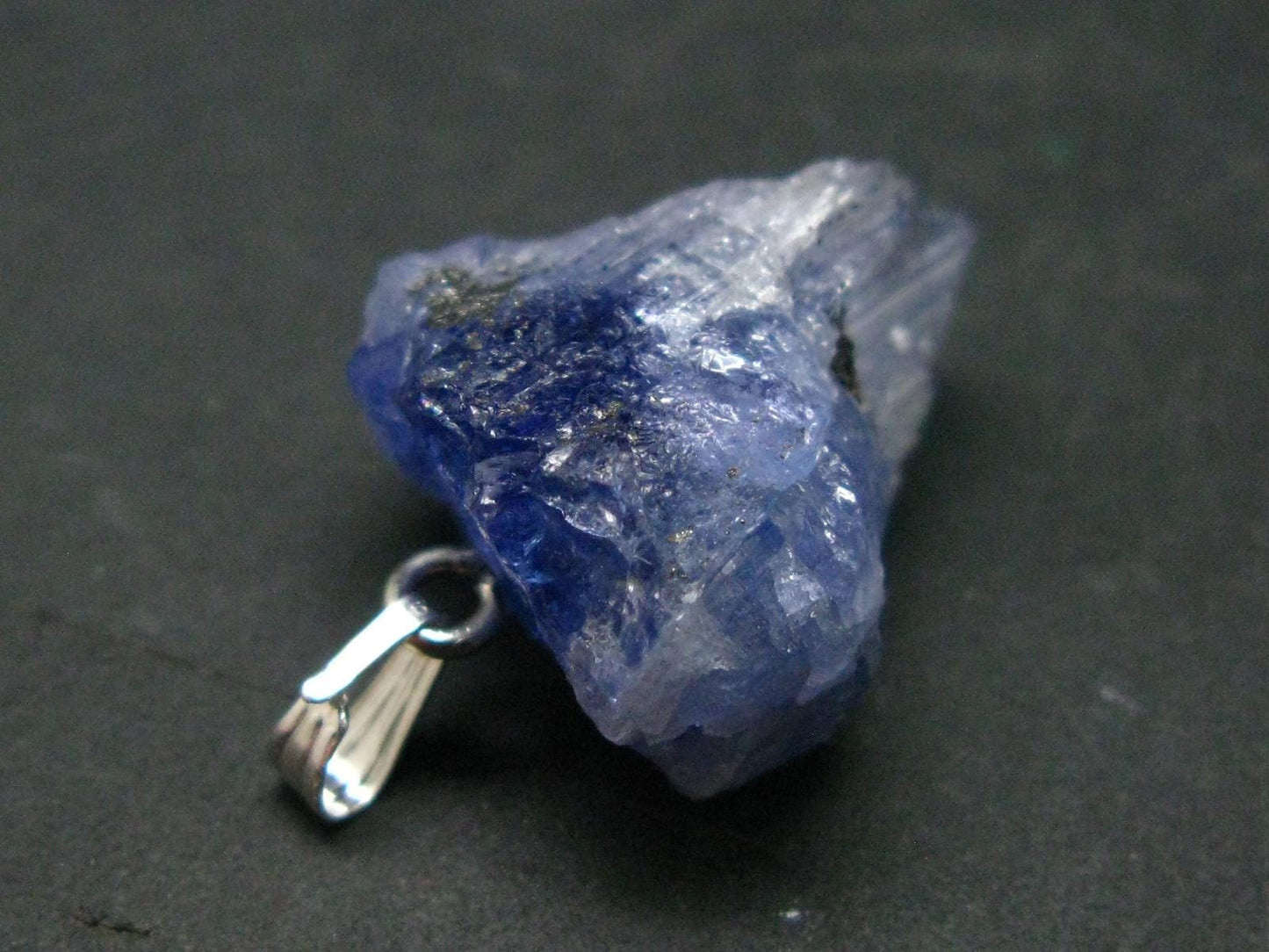 Tanzanite Pendant In Sterling Silver From Tanzania - 1.1" - 7.96 Grams