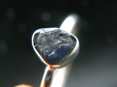 Benitoite Silver Ring From California - Size 8 - 1.89 Grams