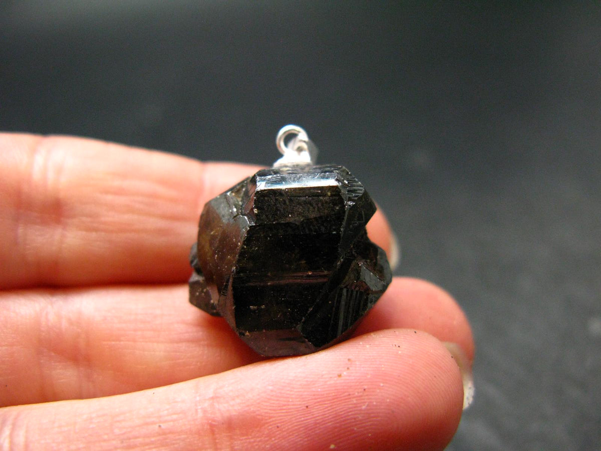Cassiterite Silver Pendant From Bolivia - 1.0" - 15.32 Grams