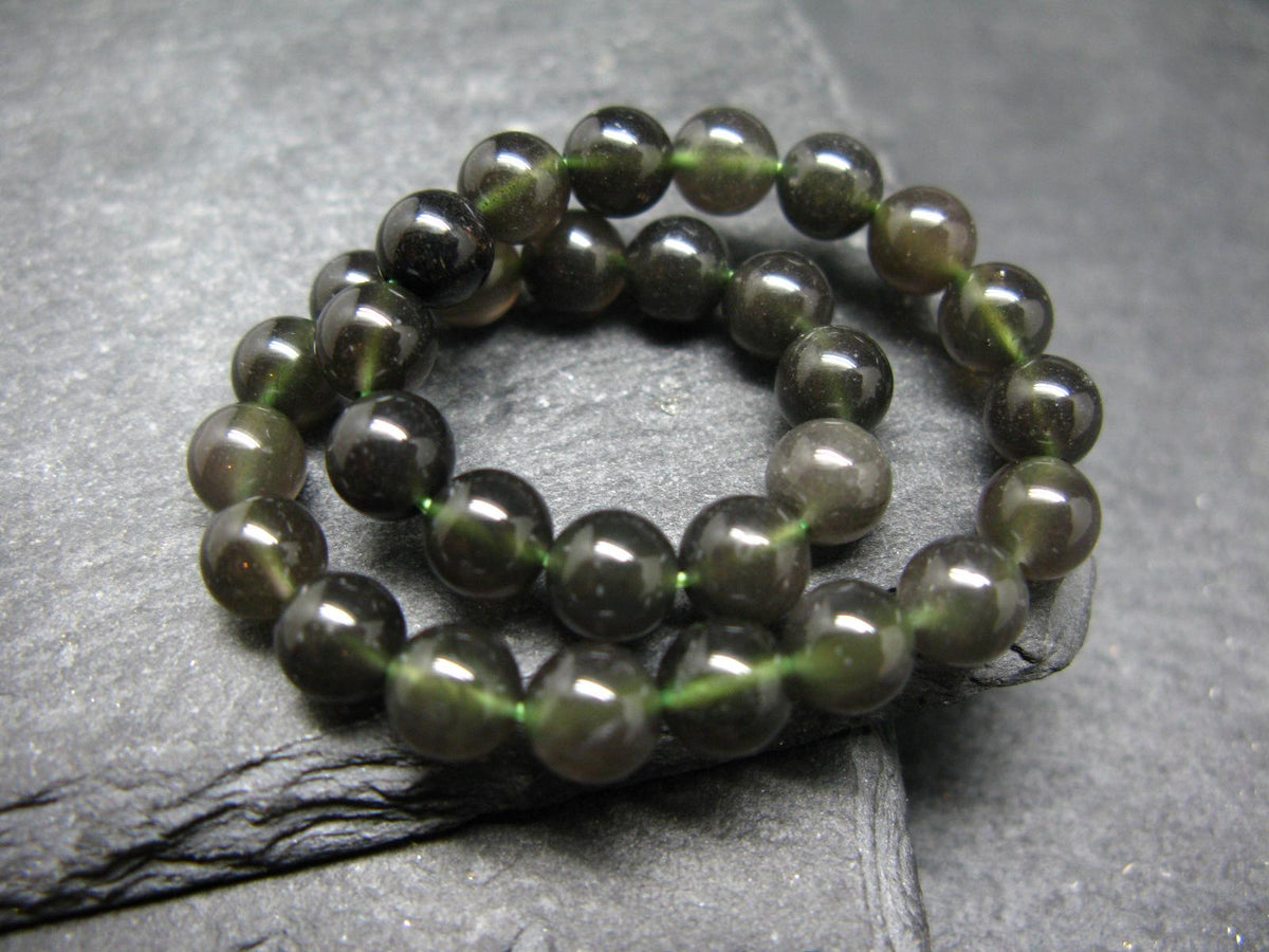 Agni Manitite Cintamani Stone Tektite Genuine Bracelet ~ 7 Inches ~ 6mm Round Beads