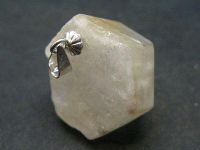 Spider quartz!! Rare Hollandite in Quartz Crystal Silver Pendant from Madagascar - 1.1" - 6.5 Grams