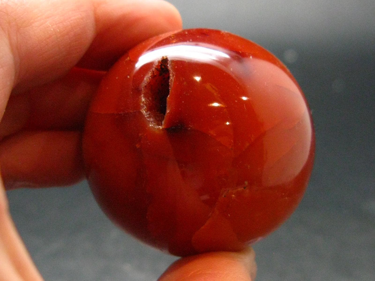 Carnelian Agate Sphere Ball From Madagascar - 1.2" - 84.09 Grams