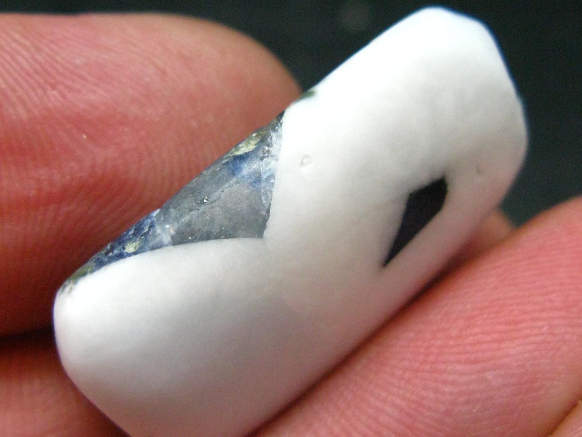Gem Benitoite & Natrolite Polished Stone w/ Hole From California - 29.51 Carats