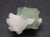 Gem Green Herderite Crystal With Albite From Pakistan - 0.9" - 7.90 Grams