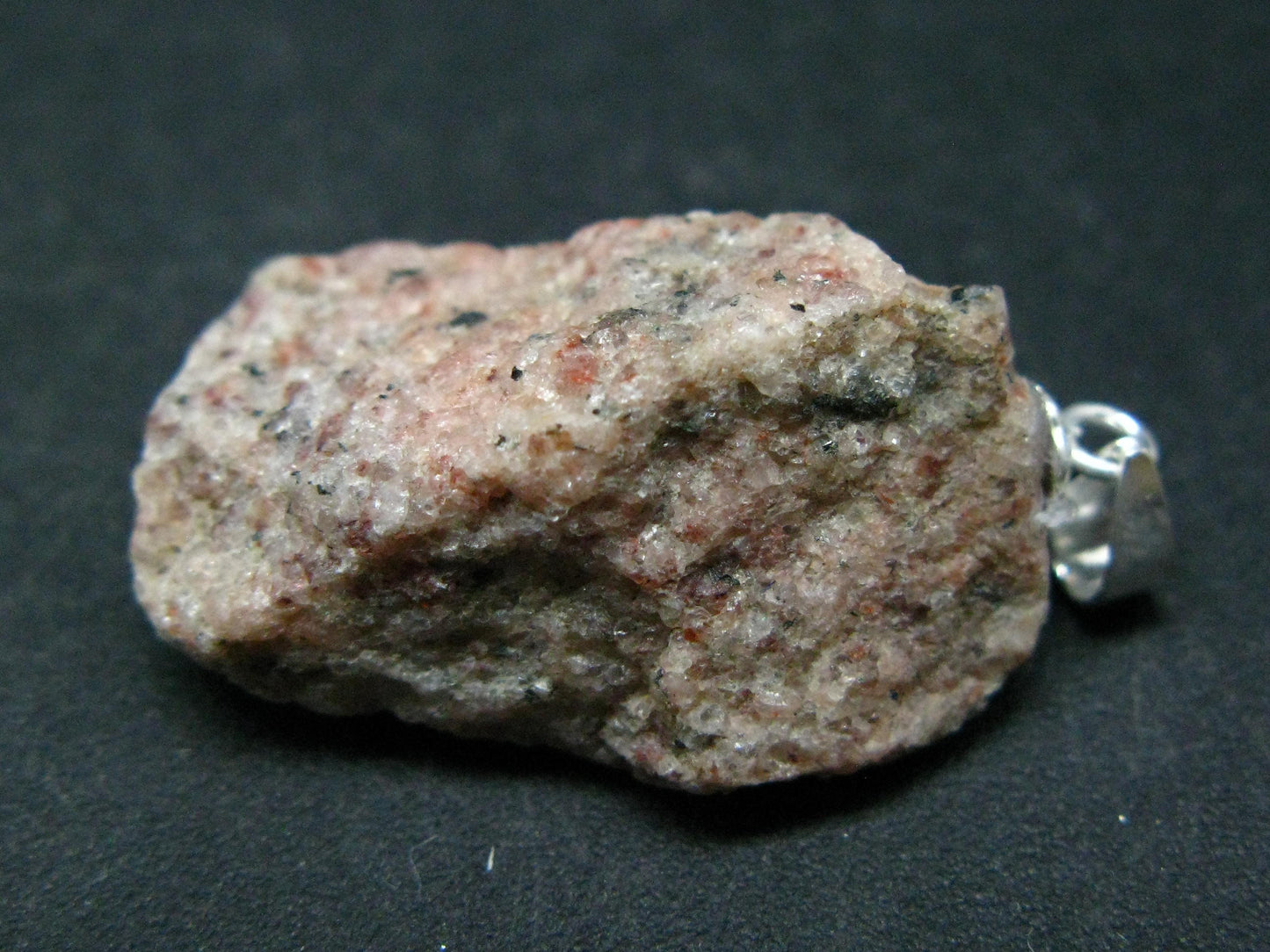 Rosophia Stone Silver Pendant From Rocky Mountains - 1.2" - 5.1 Grams